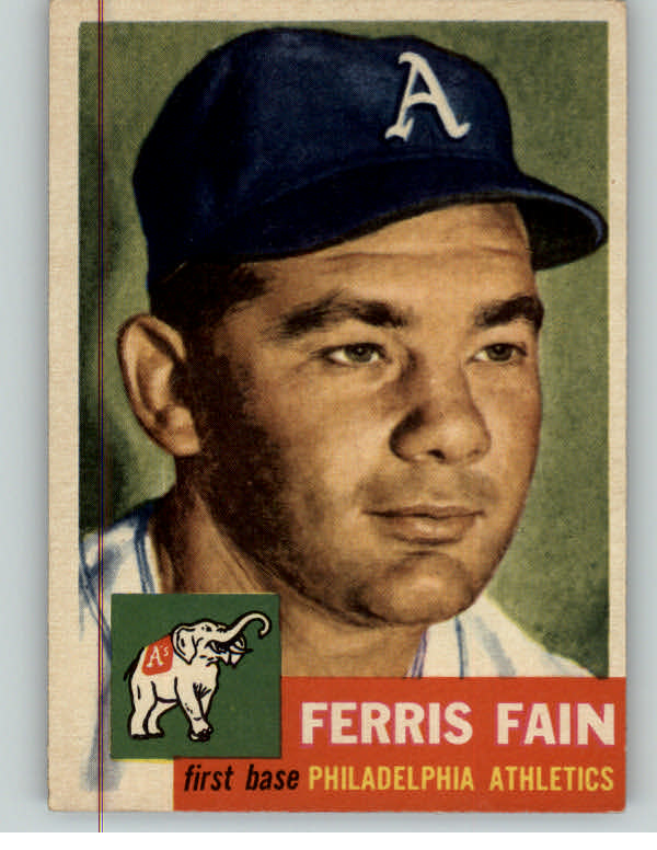 1953 Topps Baseball #024 Ferris Fain A's EX 384259