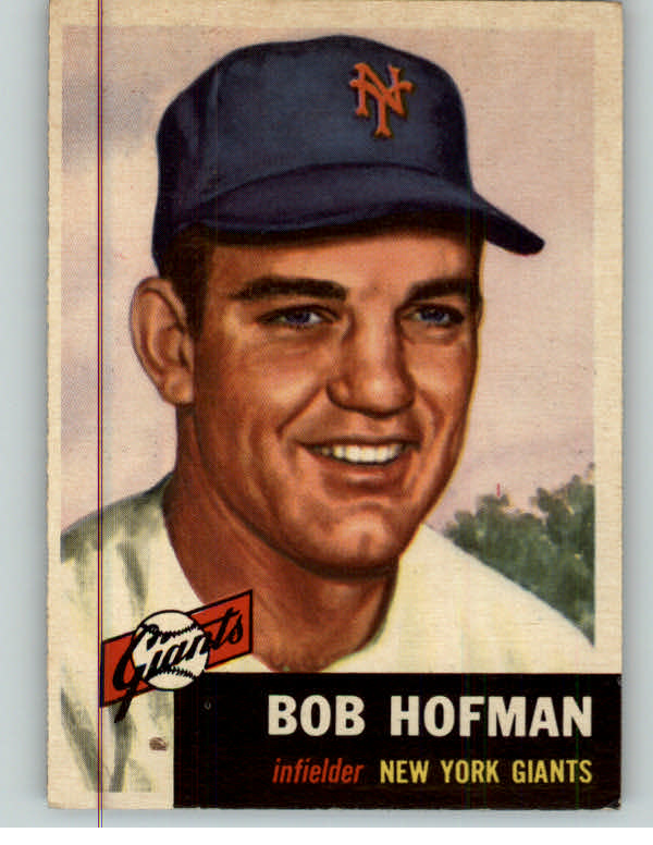 1953 Topps Baseball #182 Bobby Hofman Giants VG-EX 384314