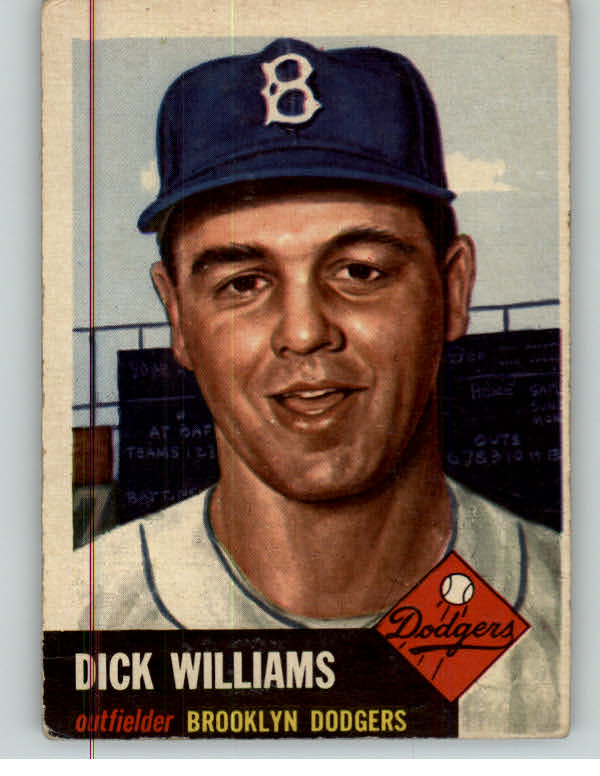 1953 Topps Baseball #125 Dick Williams Dodgers VG 384370
