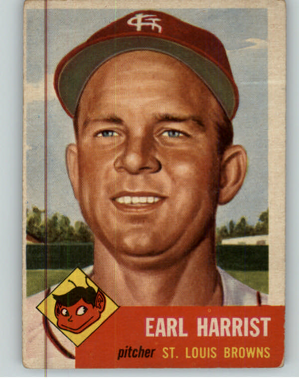 1953 Topps Baseball #065 Earl Harrist Browns VG 384405