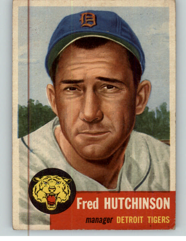 1953 Topps Baseball #072 Fred Hutchinson Tigers VG 384411