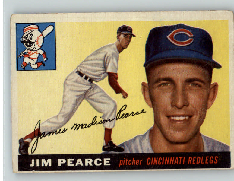 1955 Topps Baseball #170 Jim Pearce Reds VG-EX 384708