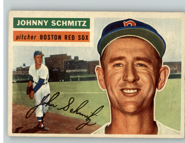 1956 Topps Baseball #298 Johnny Schmitz Red Sox EX-MT 384984