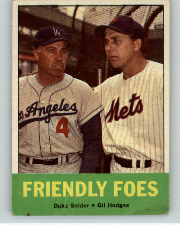 1963 Topps Baseball #068 Duke Snider Gil Hodges VG 386094