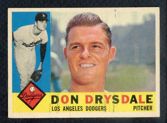 1960 Topps Baseball #475 Don Drysdale Dodgers EX-MT 386154