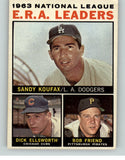 1964 Topps Baseball #001 N.L. ERA Leaders Sandy Koufax EX-MT 386573