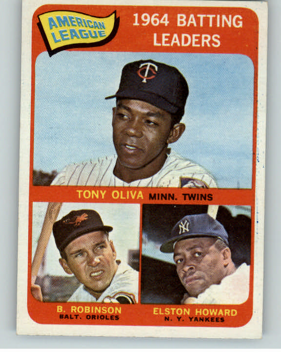 1965 Topps Baseball #001 A.L. Batting Leaders Brooks Robinson EX-MT 387646