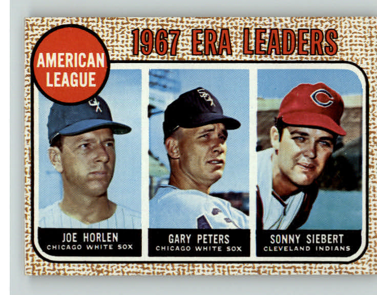 1968 Topps Baseball #008 A.L. ERA Leaders Joe Horlen Gary Peters NR-MT 387758