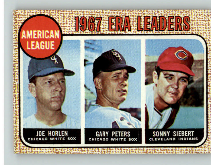1968 Topps Baseball #008 A.L. ERA Leaders Joe Horlen Gary Peters NR-MT 387759