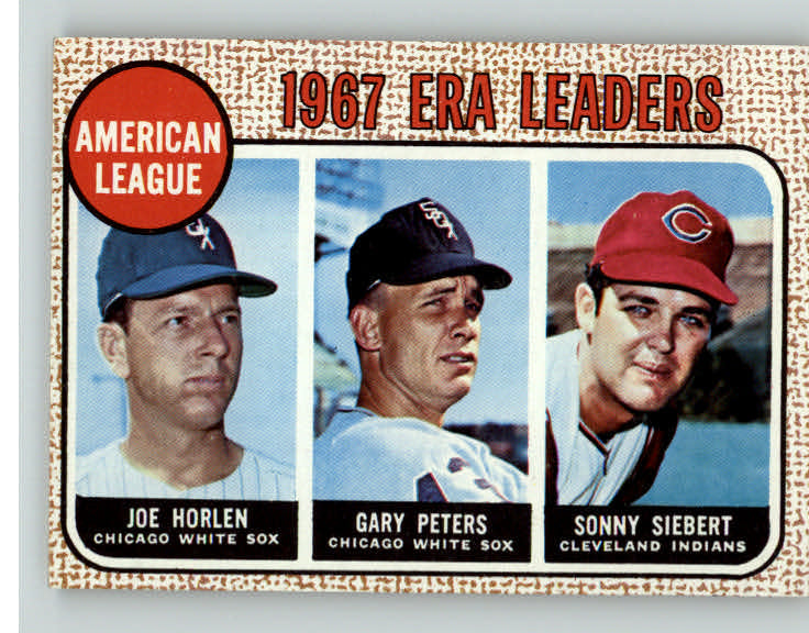 1968 Topps Baseball #008 A.L. ERA Leaders Joe Horlen Gary Peters NR-MT 387762