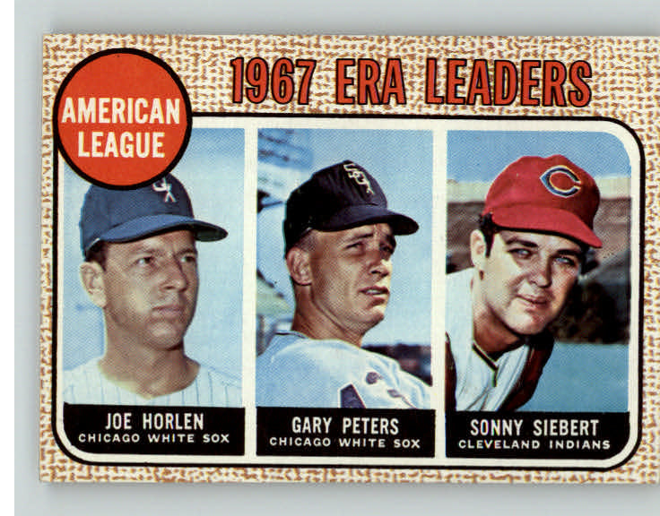 1968 Topps Baseball #008 A.L. ERA Leaders Joe Horlen Gary Peters NR-MT 387763