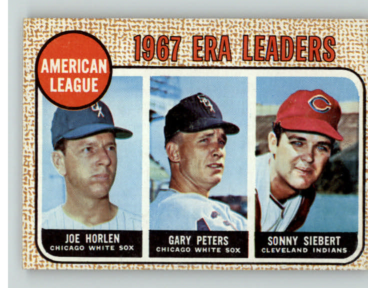 1968 Topps Baseball #008 A.L. ERA Leaders Joe Horlen Gary Peters NR-MT 387764