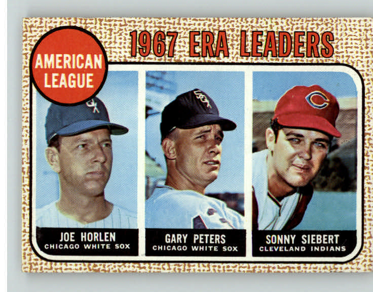 1968 Topps Baseball #008 A.L. ERA Leaders Joe Horlen Gary Peters NR-MT 387769