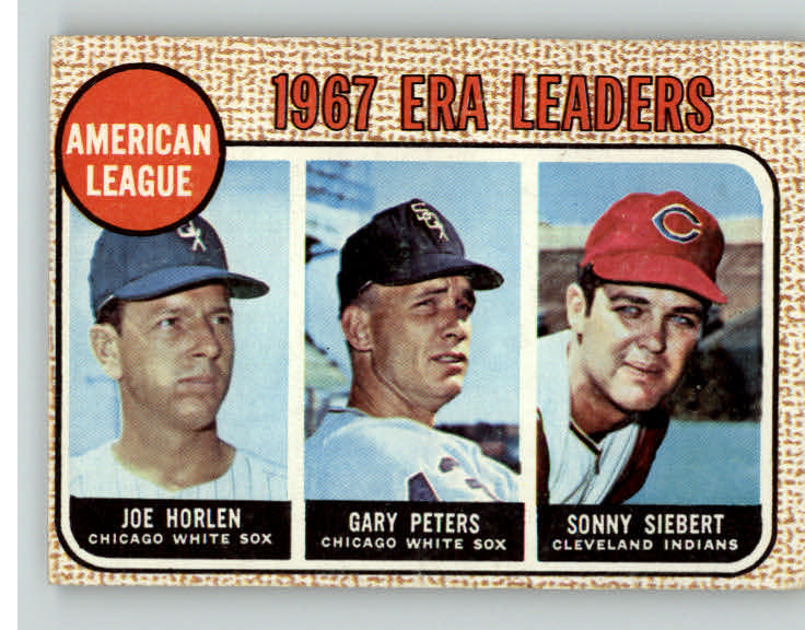 1968 Topps Baseball #008 A.L. ERA Leaders Joe Horlen Gary Peters EX-MT 387771