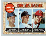 1968 Topps Baseball #008 A.L. ERA Leaders Joe Horlen Gary Peters EX-MT 387791