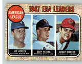 1968 Topps Baseball #008 A.L. ERA Leaders Joe Horlen Gary Peters EX-MT 387792