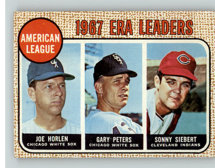 1968 Topps Baseball #008 A.L. ERA Leaders Joe Horlen Gary Peters EX-MT 387793