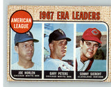 1968 Topps Baseball #008 A.L. ERA Leaders Joe Horlen Gary Peters EX-MT 387794