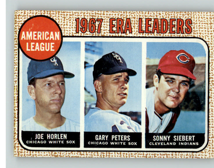 1968 Topps Baseball #008 A.L. ERA Leaders Joe Horlen Gary Peters EX-MT 387796