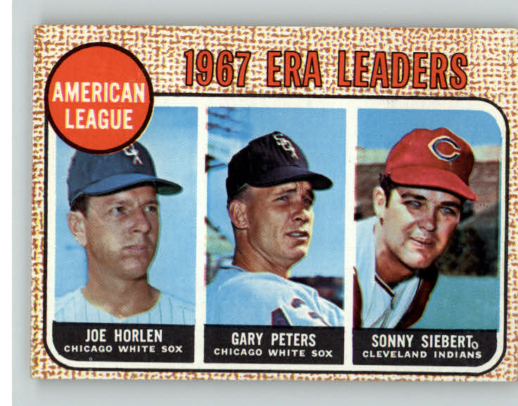 1968 Topps Baseball #008 A.L. ERA Leaders Joe Horlen Gary Peters EX-MT 387797