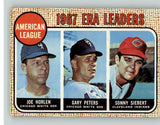 1968 Topps Baseball #008 A.L. ERA Leaders Joe Horlen Gary Peters EX 387800