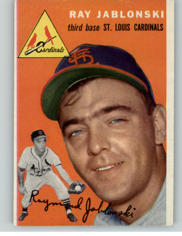 1954 Topps Baseball #026 Ray Jablonski Cardinals EX 388170