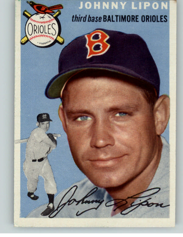 1954 Topps Baseball #019 Johnny Lipon White Sox EX 388175
