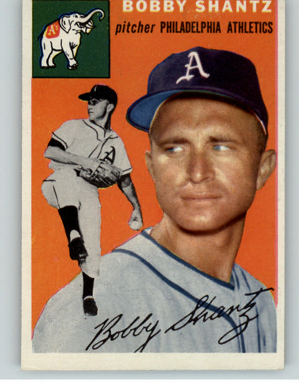 1954 Topps Baseball #021 Bobby Shantz A's EX 388192