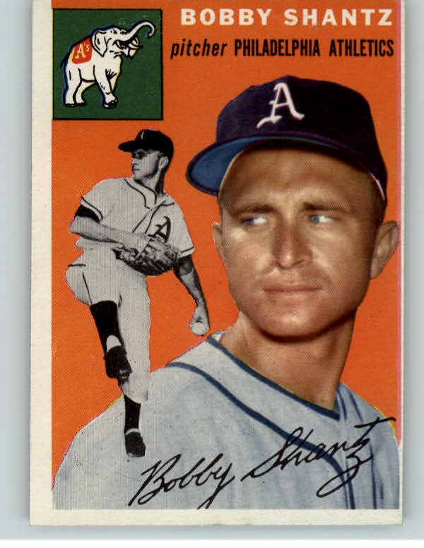 1954 Topps Baseball #021 Bobby Shantz A's EX 388193