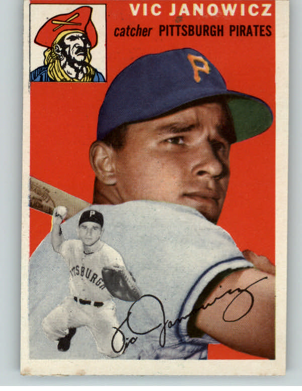 1954 Topps Baseball #016 Vic Janowicz Pirates EX 388198