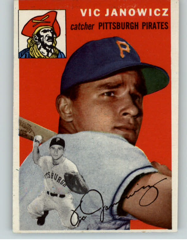 1954 Topps Baseball #016 Vic Janowicz Pirates EX-MT 388199