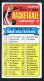 1970 Topps Basketball #101 Checklist 2 EX-MT Unmarked 388780