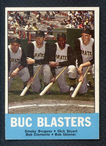 1963 Topps Baseball #018 Roberto Clemente Smoky Burgess NR-MT 388826