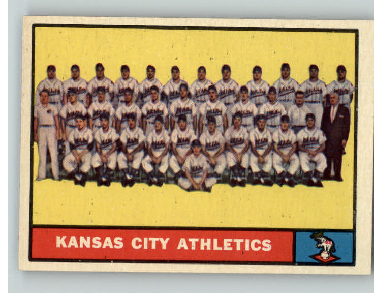 1961 Topps Baseball #297 Kansas City A's Team EX-MT 389865