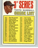 1967 Topps Baseball #191 Checklist 3 EX Willie Mays Unmarked 390160