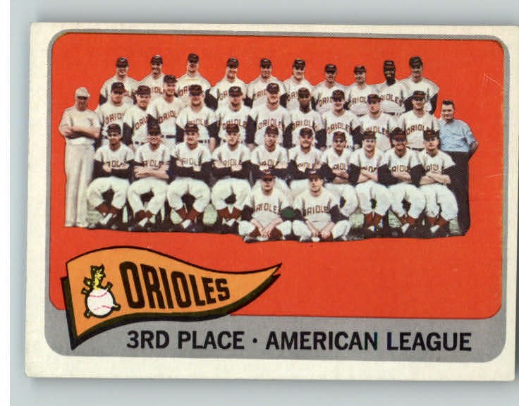 1965 Topps Baseball #572 Baltimore Orioles Team EX-MT 390209
