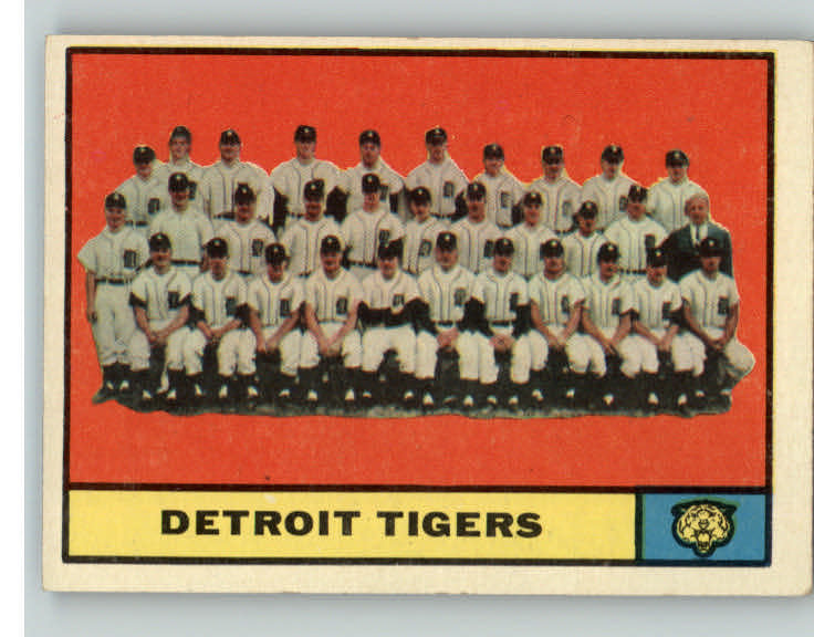 1961 Topps Baseball #051 Detroit Tigers Team EX 390242