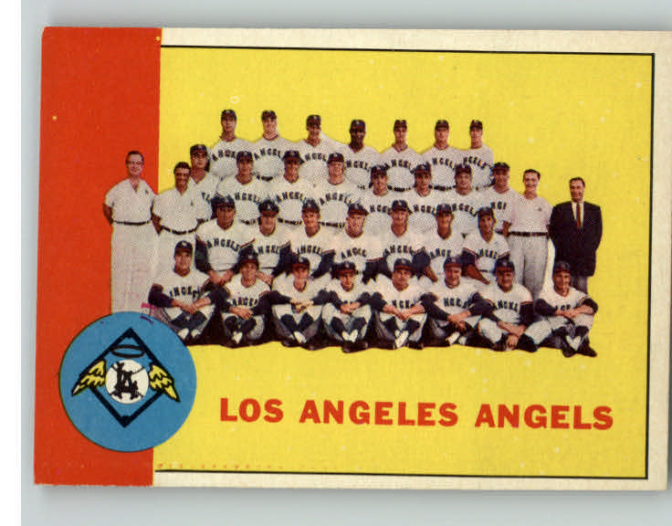 1963 Topps Baseball #039 Los Angeles Angels Team EX 390254