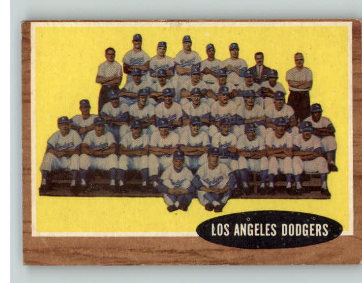 1962 Topps Baseball #043 Los Angeles Dodgers Team VG-EX 390515
