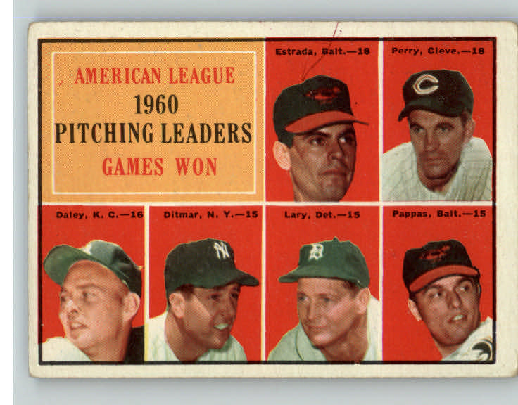 1961 Topps Baseball #048 A.L. Win Leaders VG-EX 390536
