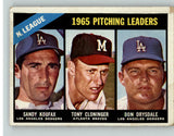 1966 Topps Baseball #223 N.L. Win Leaders Sandy Koufax VG 390648