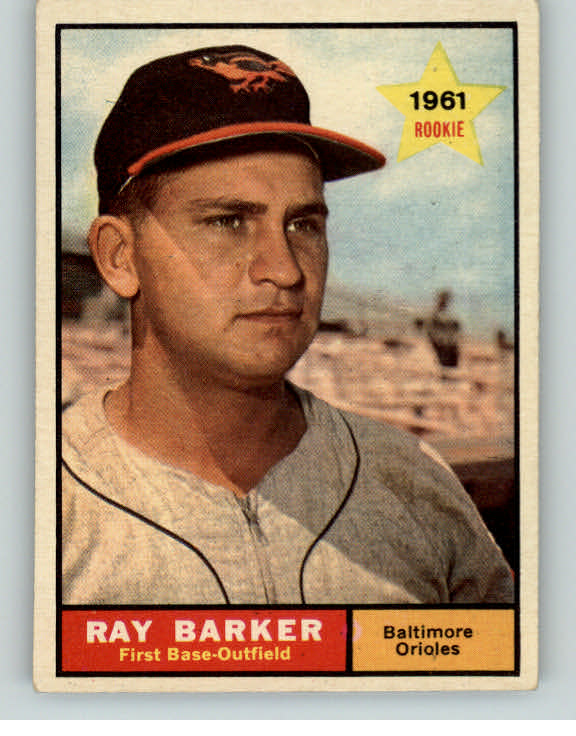 1961 Topps Baseball #428 Ray Barker Orioles EX 391232