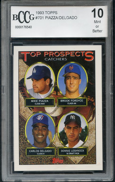 1993 Topps Baseball #701 Mike Piazza Dodgers BCCG 10 391414