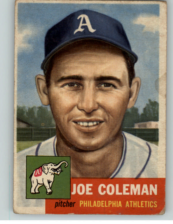 1953 Topps Baseball #279 Joe Coleman A's VG 391870