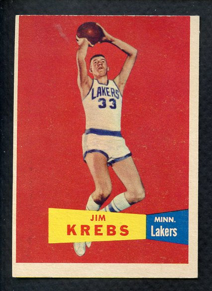 1957 Topps Basketball #025 Jim Krebs Lakers EX-MT Oc 392000
