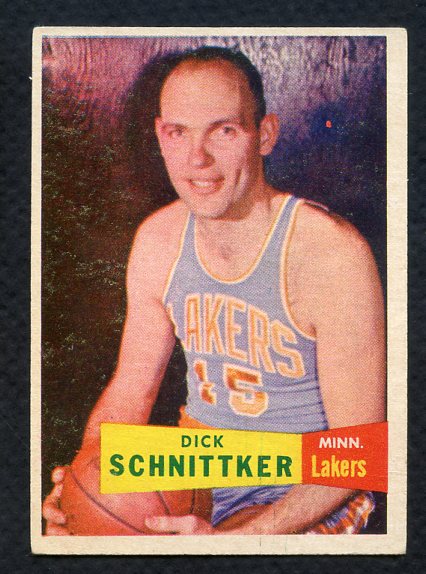1957 Topps Basketball #080 Dick Schnittker Lakers EX 392040