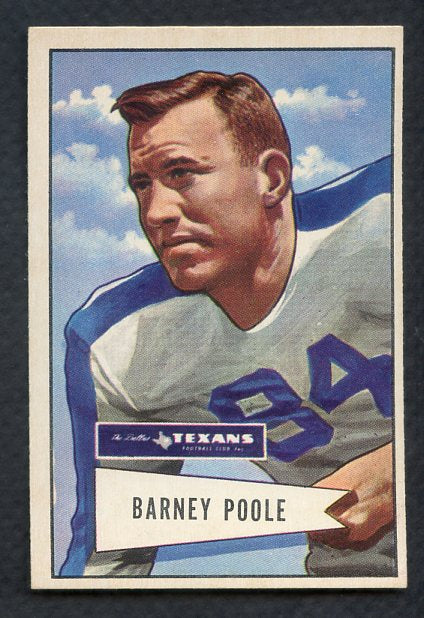 1952 Bowman Large Football #011 Barney Poole Texans NR-MT 392171