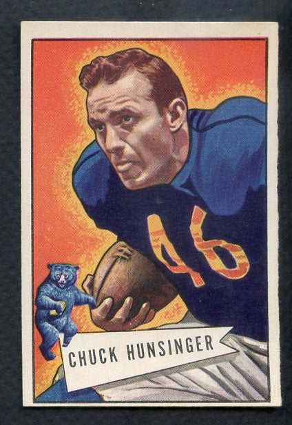 1952 Bowman Large Football #007 Chuck Hunsinger Bears EX-MT 392174