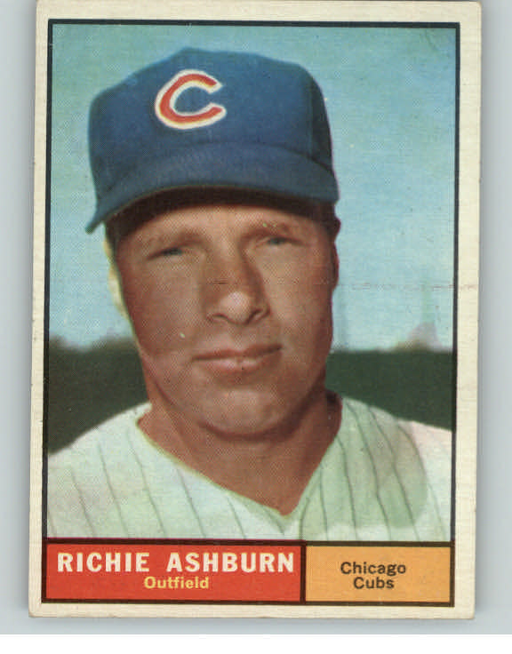 1961 Topps Baseball #088 Richie Ashburn Cubs EX 392323
