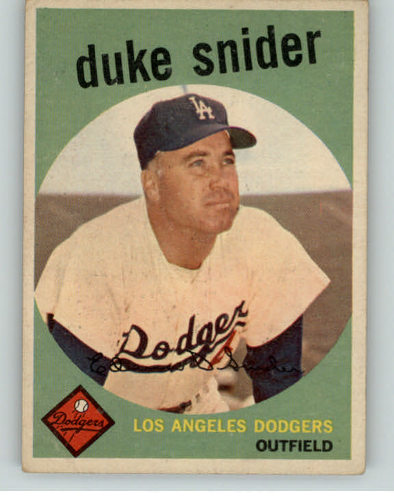 1959 Topps Baseball #020 Duke Snider Dodgers VG-EX 392336